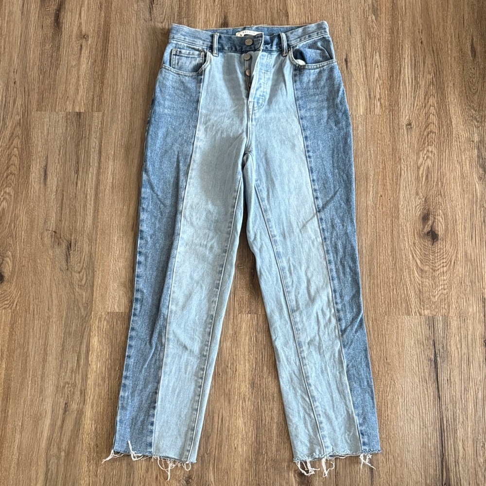 PacSun Women Contrast Blue Denim Jeans